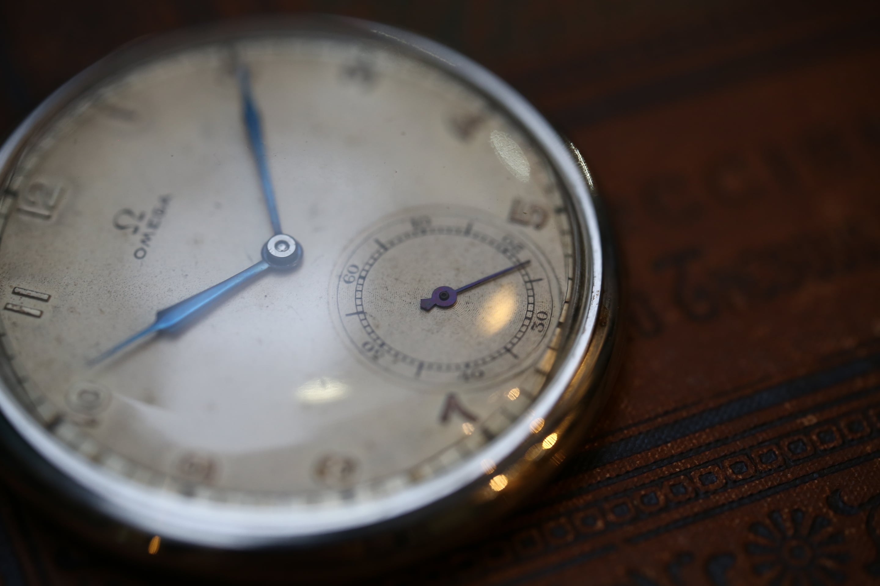 OMEGA】1930's オメガ 懐中時計 フルステンレス アール・デコスタイル