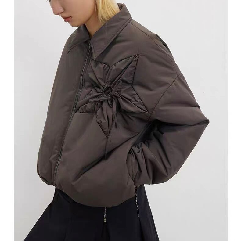 CONP] Zip-up Padded Star Embossed Jacket | BYORI