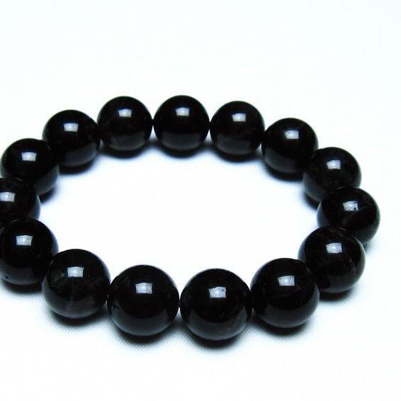 モリオン 黒水晶 ブレスレット 14mm 一点物 メール便可 [M便 1/10] 111-46323