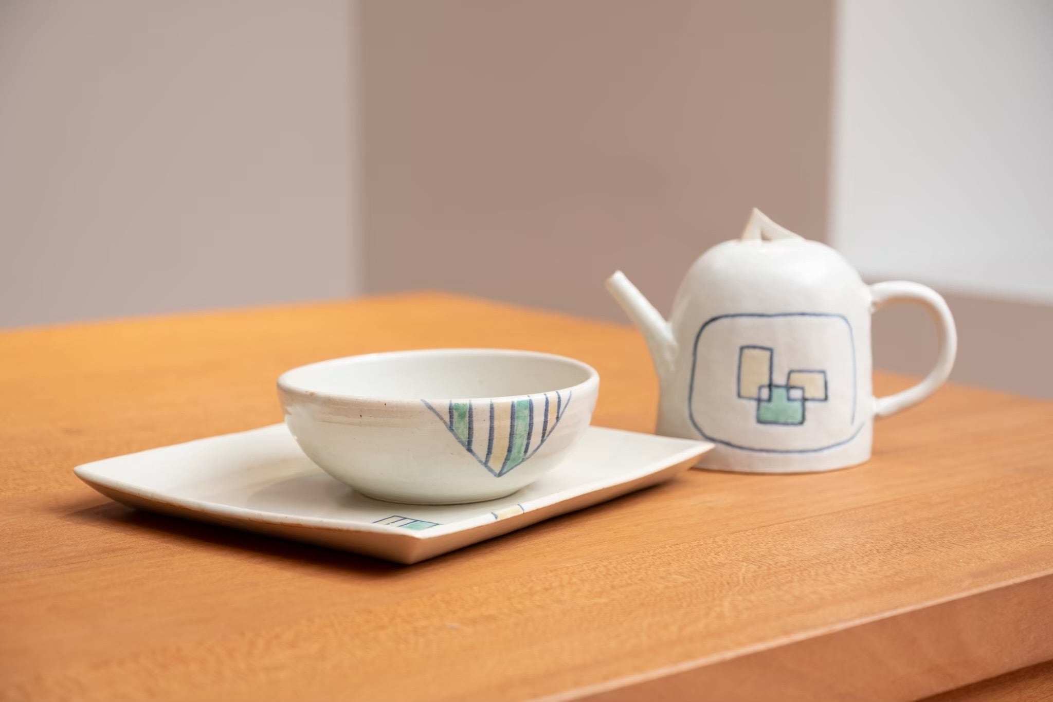 注器 色絵注器 作家 加藤正也 アイボリー 瀬戸焼 インテリア | 雑貨風