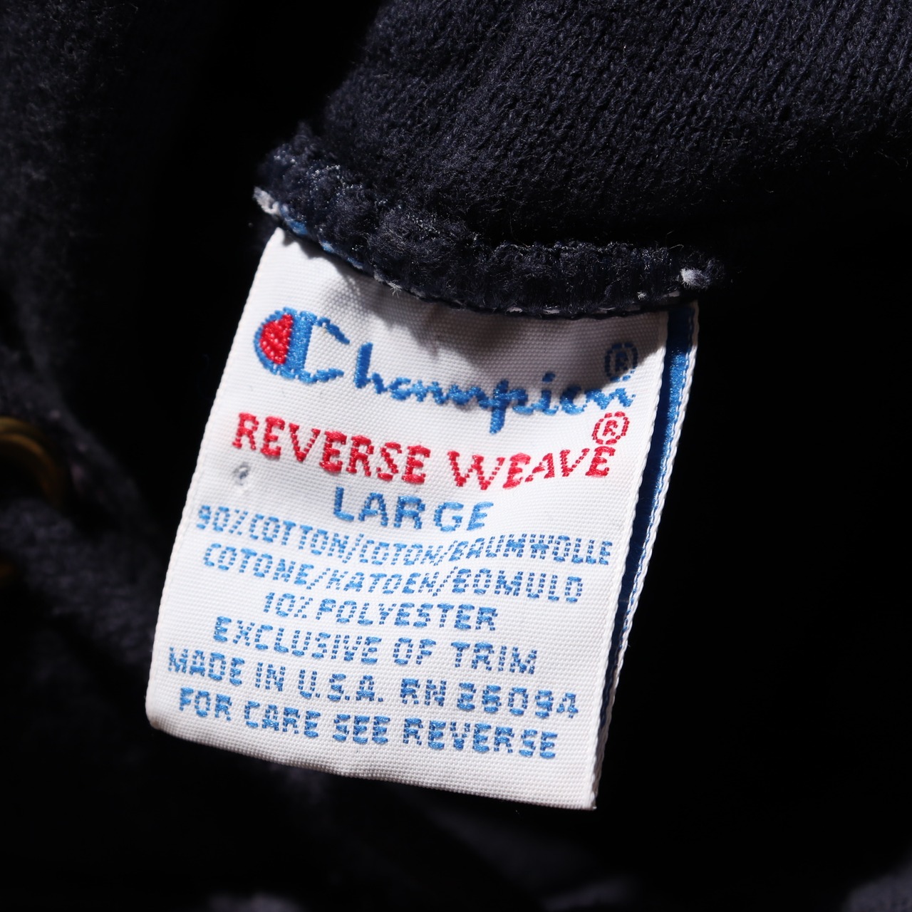 極美品 L 90s USA ネイビー リバースウィーブ チャンピオン パーカー Reverse weave champion
