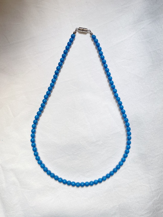 Vintage grained necklace / TURQUOISE