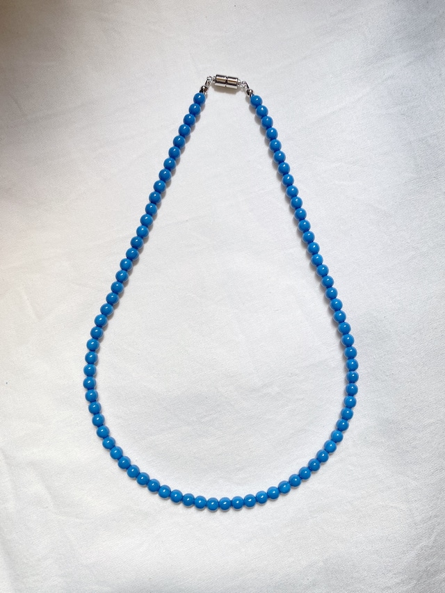 Vintage grained necklace / TURQUOISE