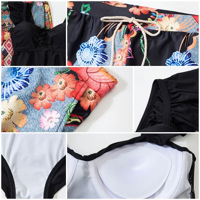 専用 フラワーパンツ ブラックXL アイボリーXL セット 500円引き