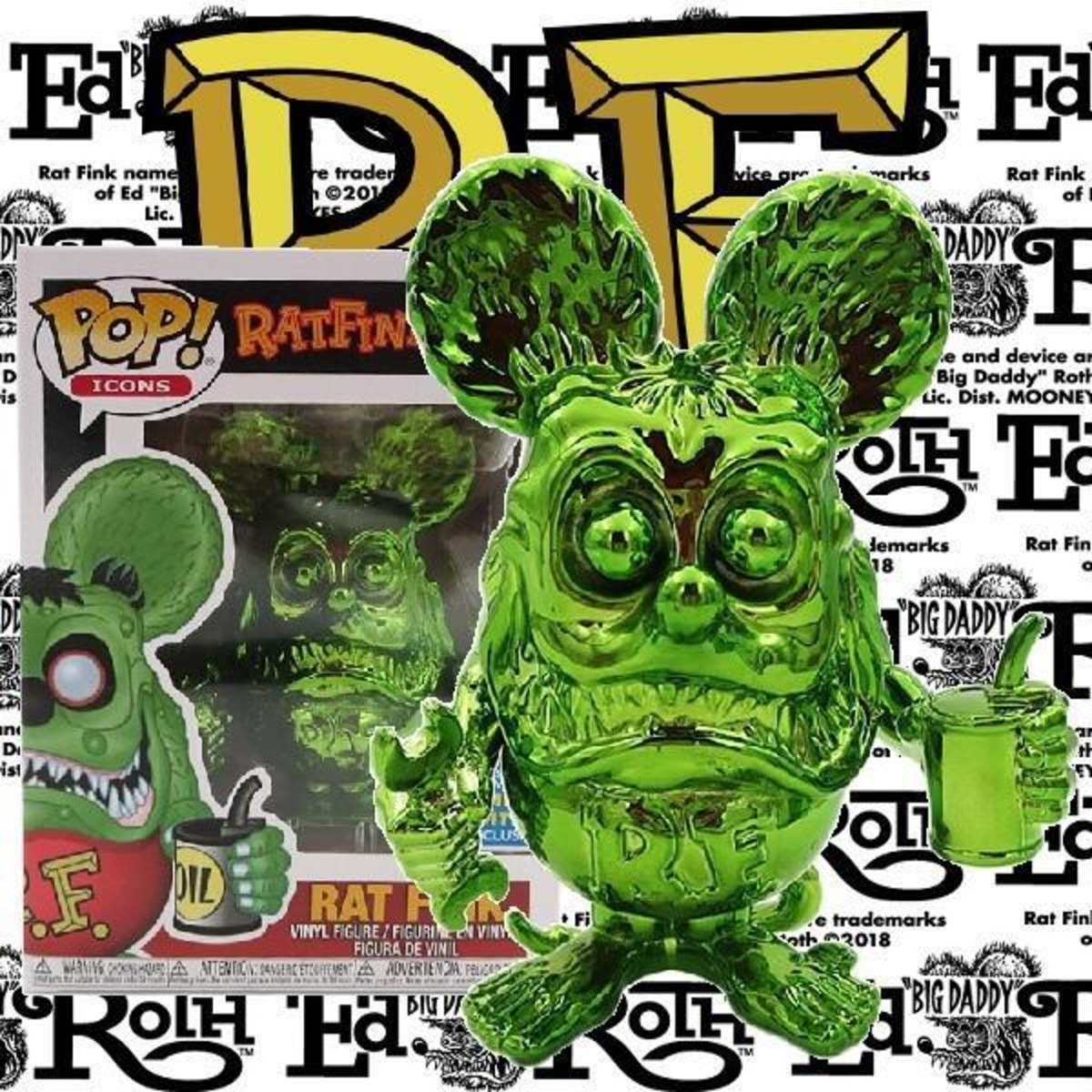 Lab Rats Funko Pop RATFINK 】POP! ICONS VINYL FIGURE RAT FINK METALLIC GREEN FUNKO ラットフィンク ...