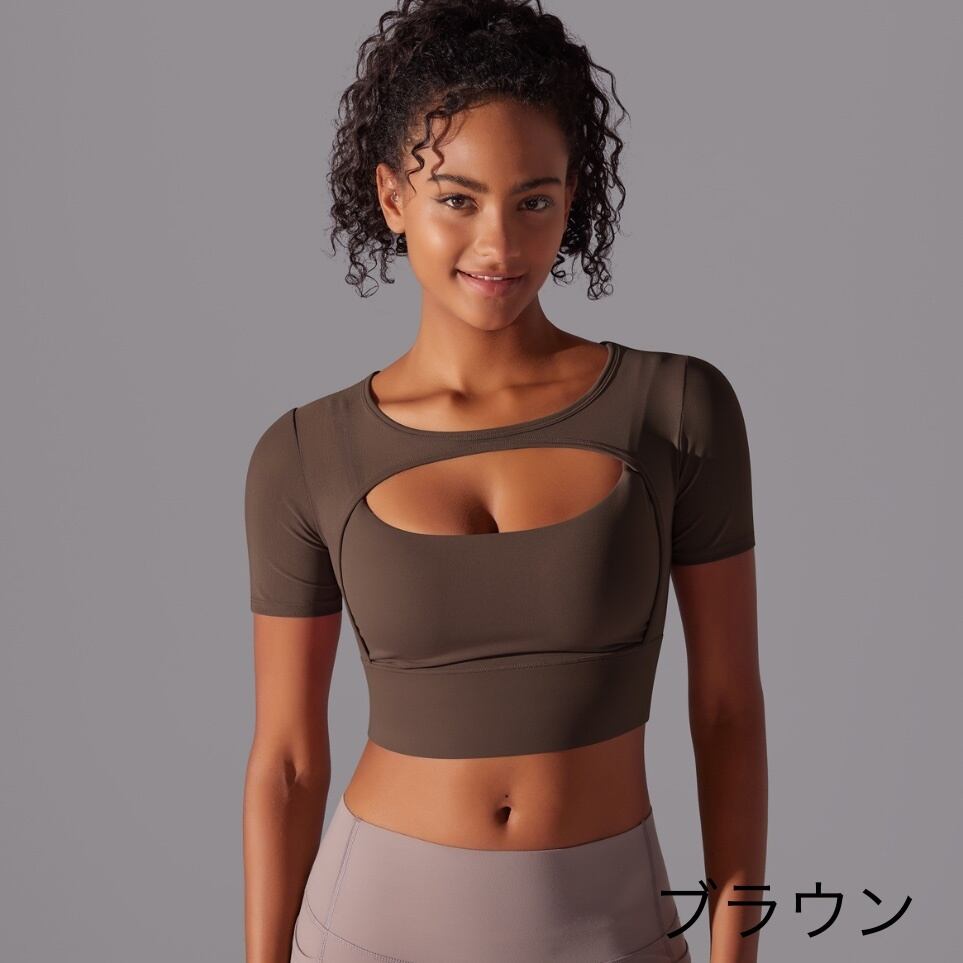 送料無料】 ヨガウェア ドッキングデザイン カットオフ ショート丈