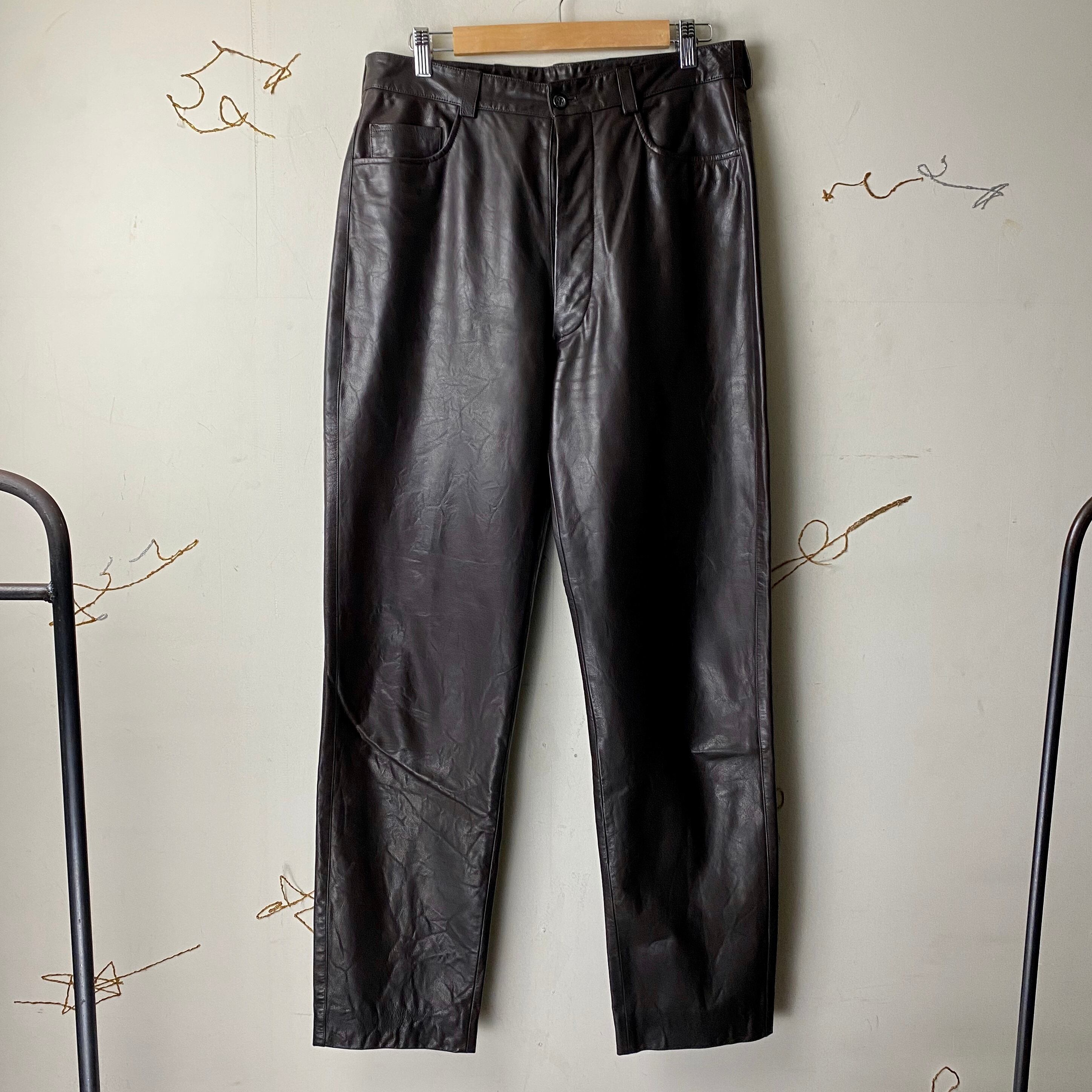 JIL SANDER tapered leather pants | NOIR ONLINE