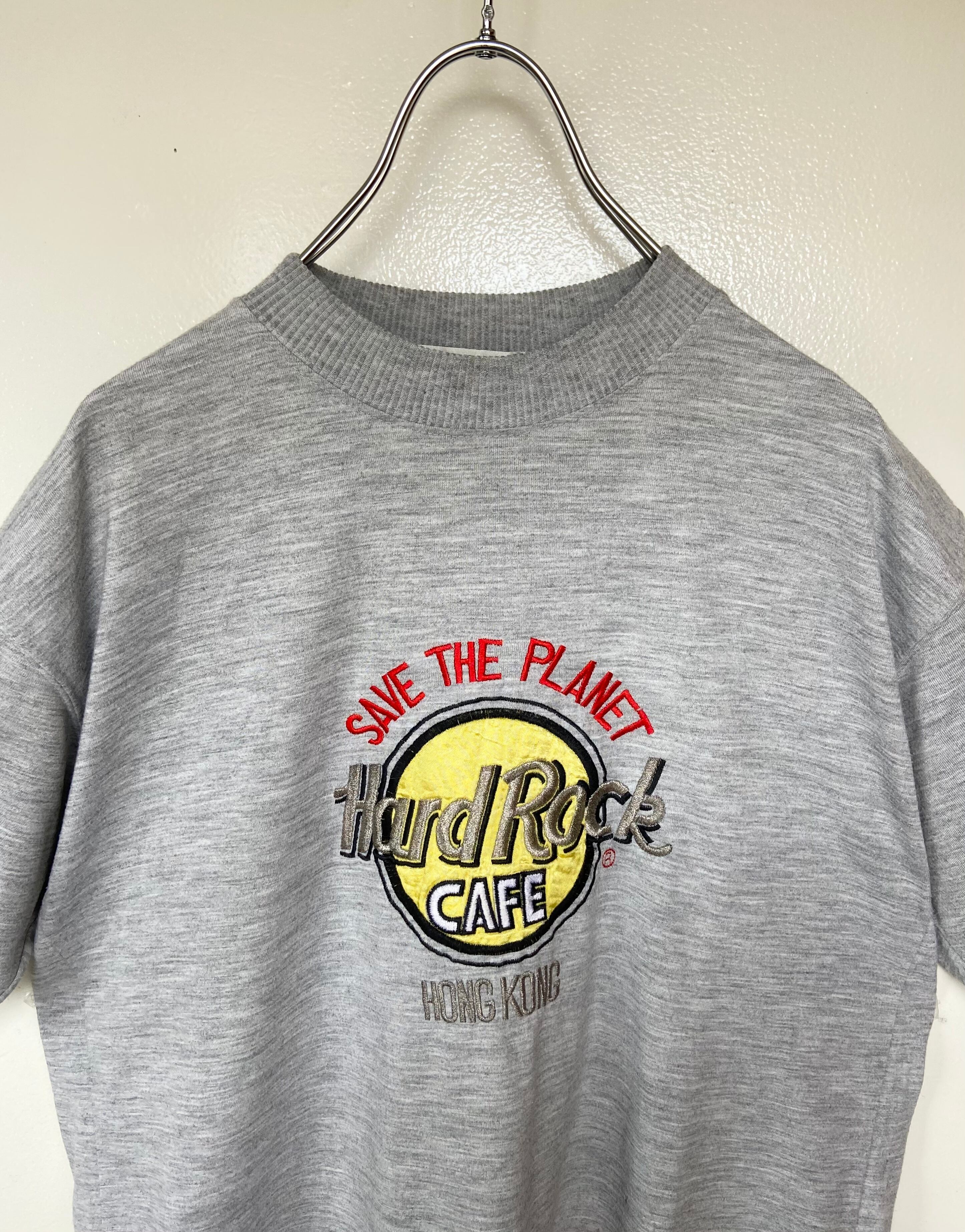 Hard Rock Cafe/ハードロックカフェ  刺繍Tシャツ グレー ホンコン