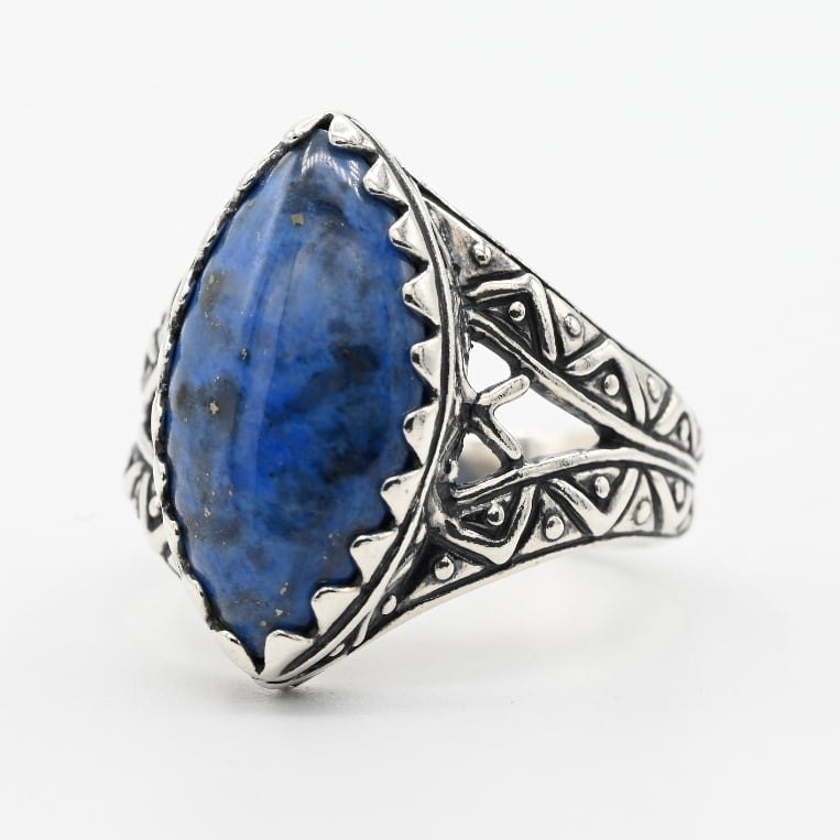 Carolyn Pollack ラピスラズリ　バングル＆リング Lapis Lazuli Accent Rhombus Top Signet Ring By Carolyn Pollack