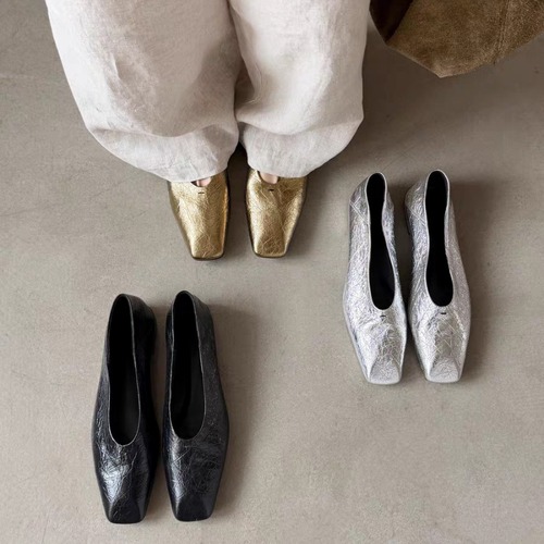 square-toe flat shoes　10969