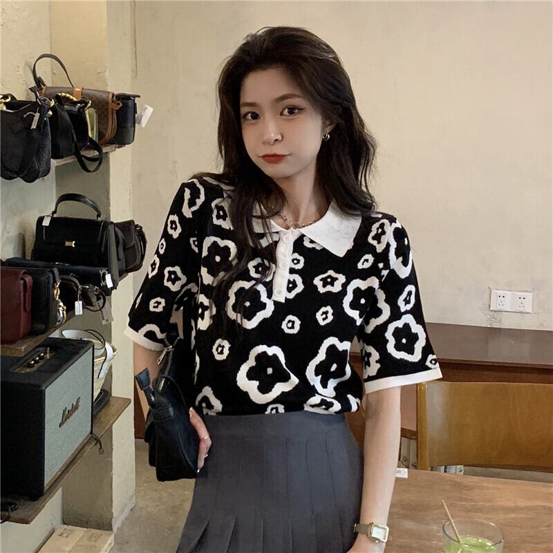 サマーシャツ ニットルーズ薄手トップス 夏物 YY-ファッション39095299580