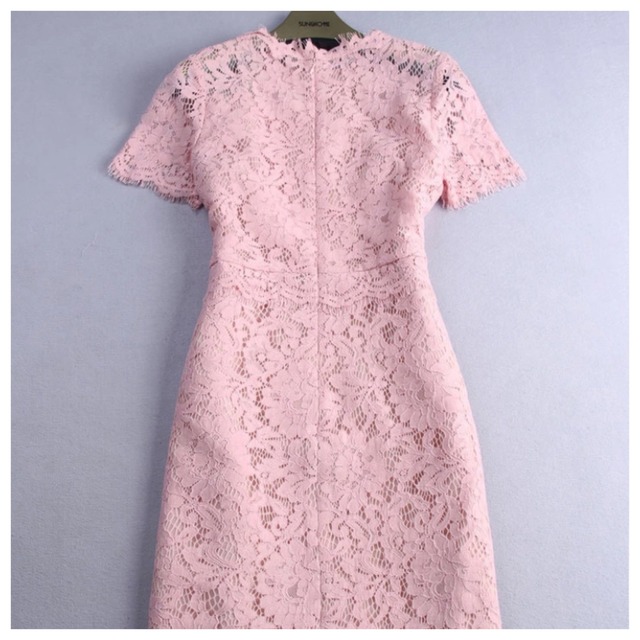 ピンクレースワンピース Mdhcloset