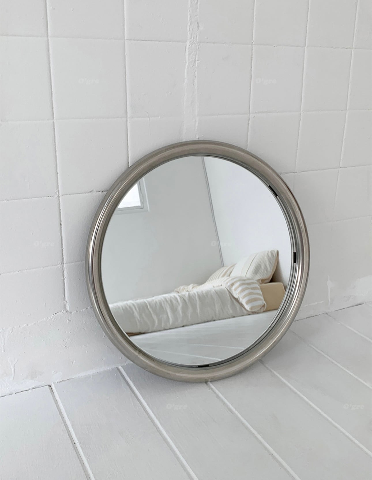 ★オグレ★Donut Silver Round Mirror★ドーナツラウンドミラー donuts silver round mirror / ドーナツ シルバー ラウンド