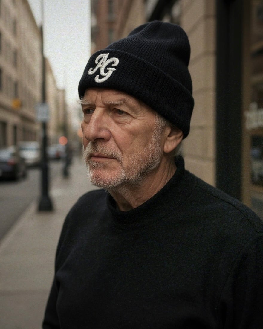 Leather Patch | Concho Knit Cap / Black | AMBERGLEAM