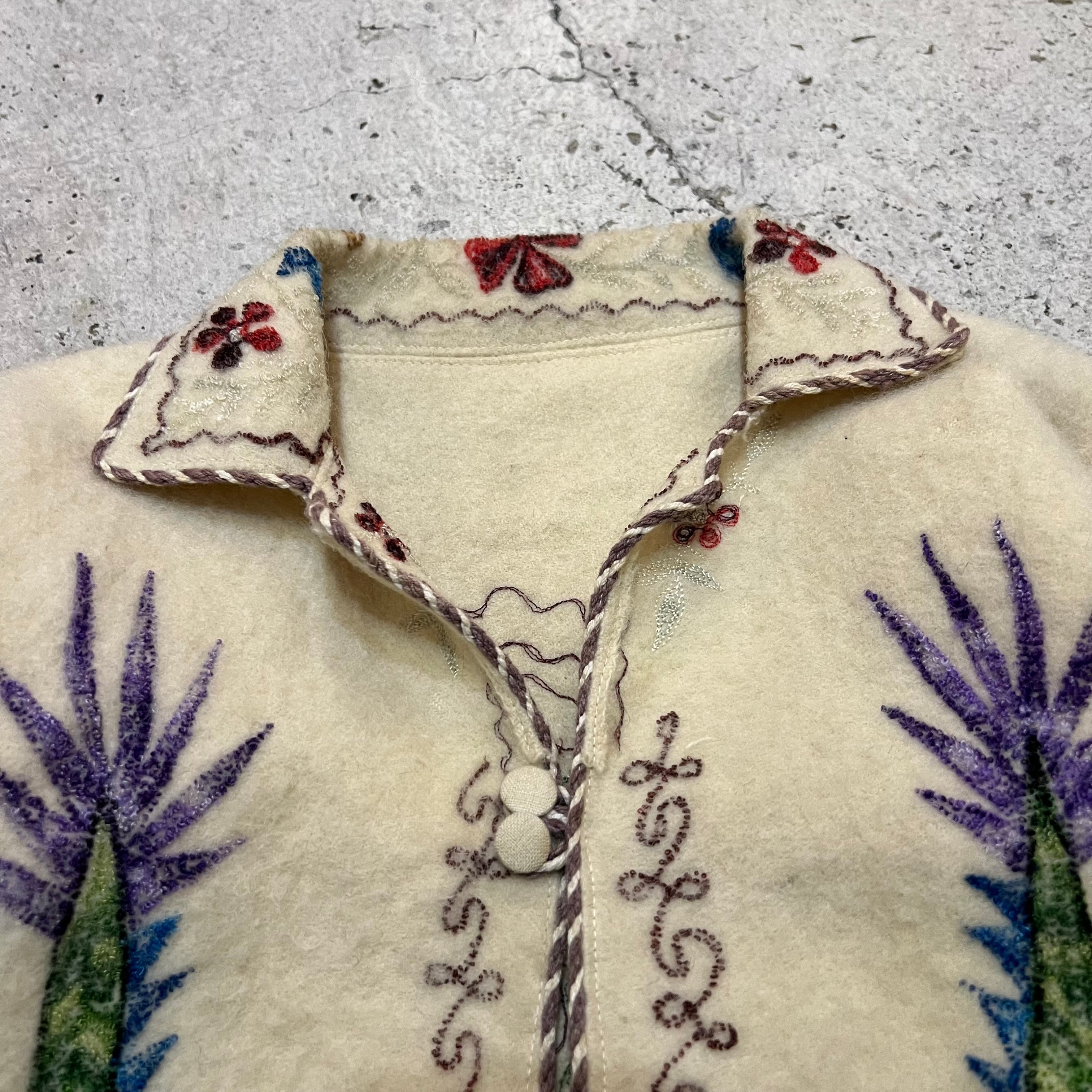 ガイジンメイド チャイナコート ウールコート 裏地 総柄 ドラゴン 刺繍