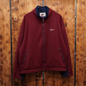 90s nike トラックジャケット L/バーガンディ ナイキ ジャージ