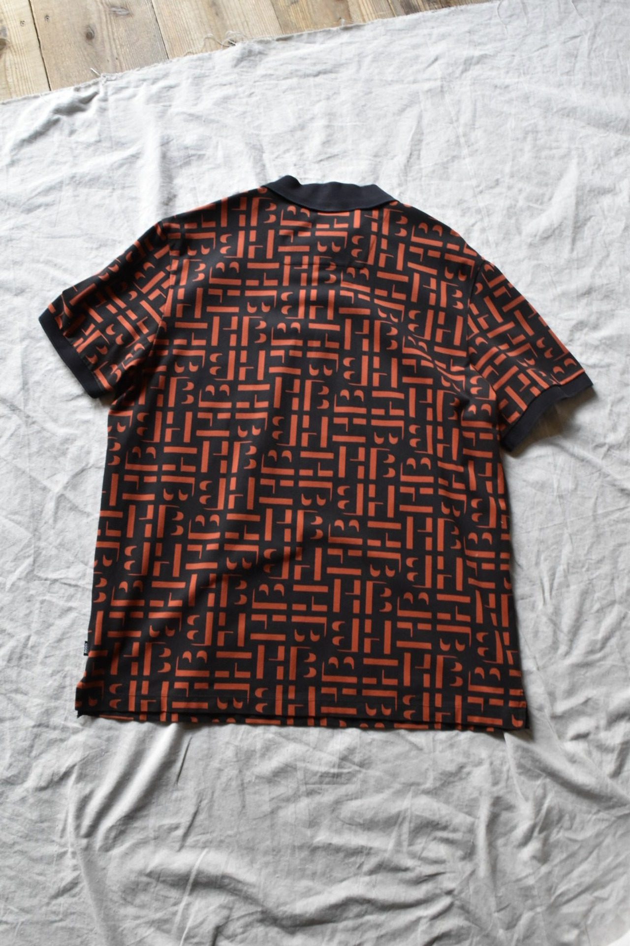 "BOSS" Logo pattern polo