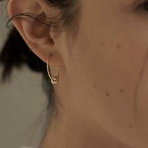 ball hoop earrings J00113