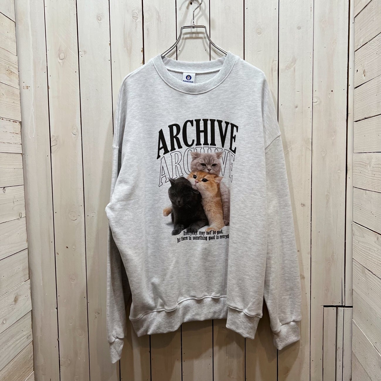 222131-3】3 cats print sweatshirt / 3匹 ネコ プリント スウェット