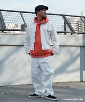 【#Re:room】TUCK WIDE WHITE DENIM ［REP245］