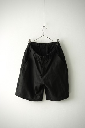 High Count Luster Linen  / Zero Tuck Shorts (BLACK)