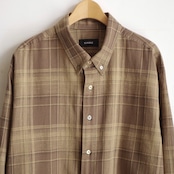 SINME リネンチェックオーバーサイズシャツ