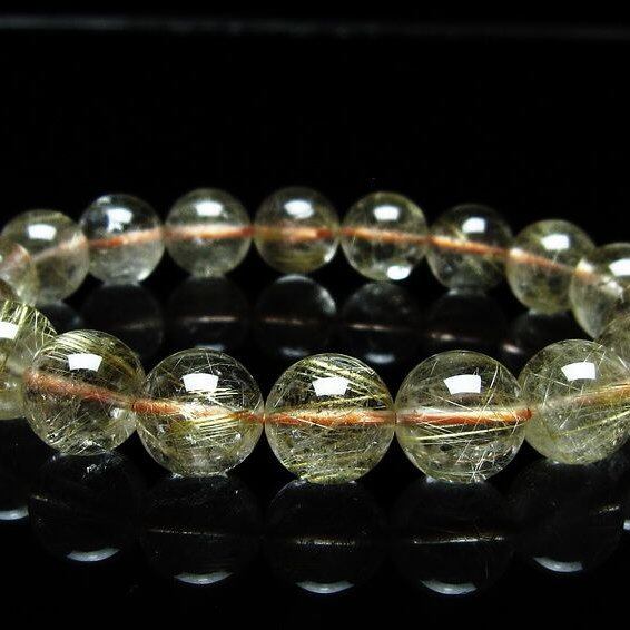ルチルクォーツ ブレスレット 12mm タイチンルチルクォーツ