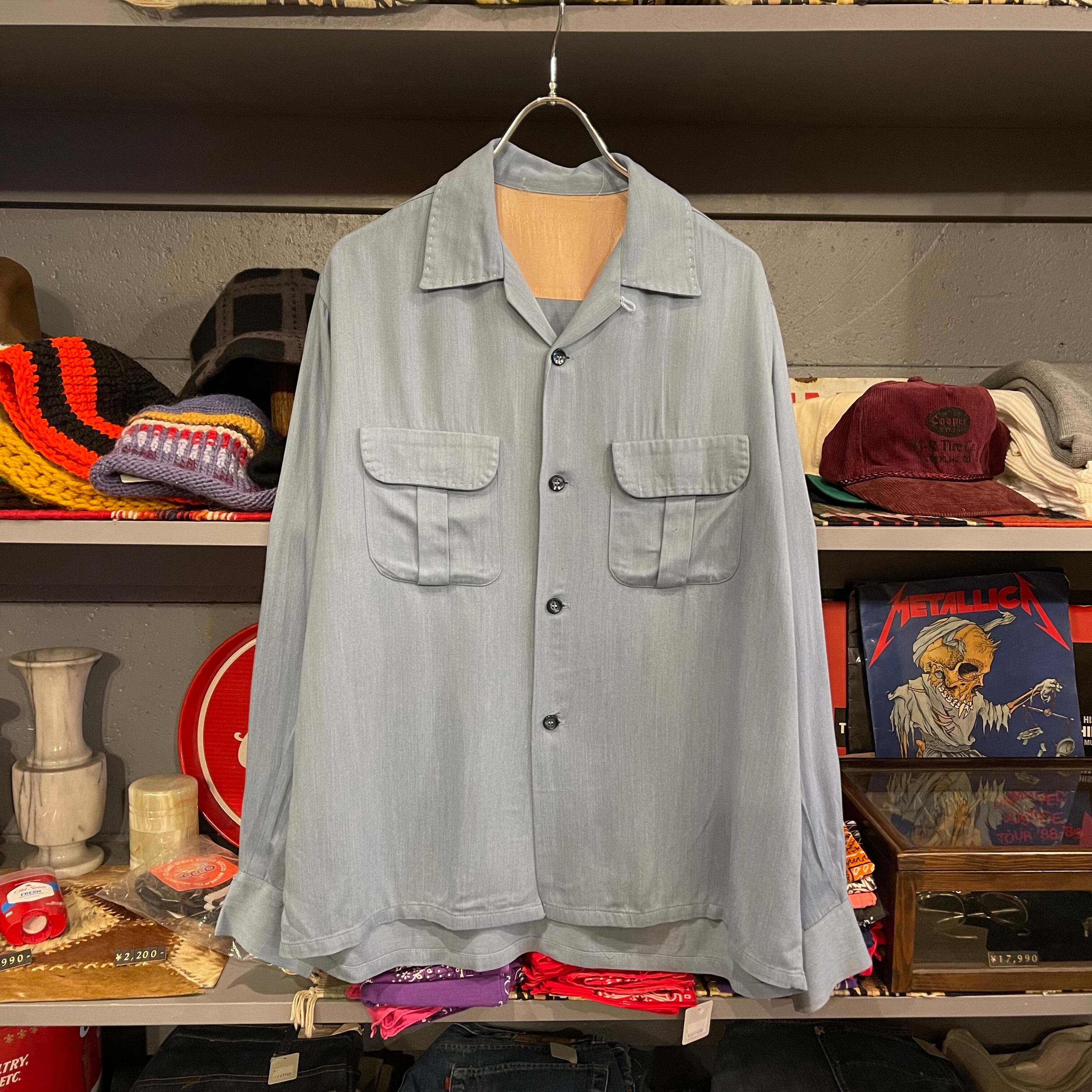 50s L/S Open Collar Rayon Shirt | VOSTOK