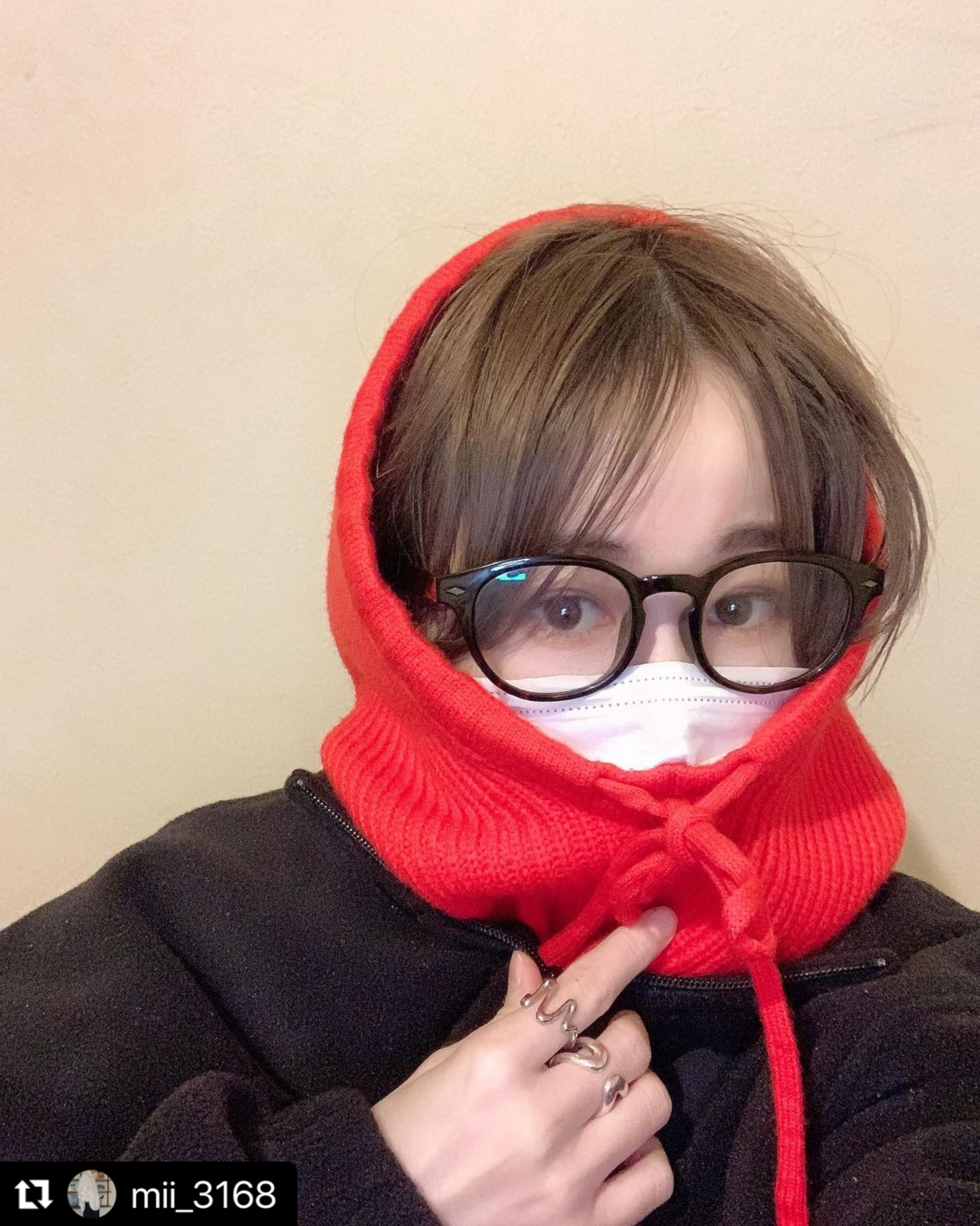 韓国で大人気 バラクラバ ニット帽 スヌード マフラー 帽子 あったか 防寒 カジュアル メンズライク ストリート フェイク フーディ Lamitte Deco トレンド 韓国ファッション ショップ Base店