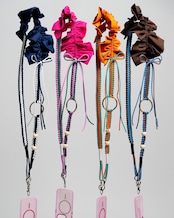 bi-tone frill strap Navy×White