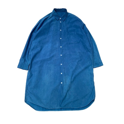 torame スーピマコットン ワイドロングシャツ 『藍』