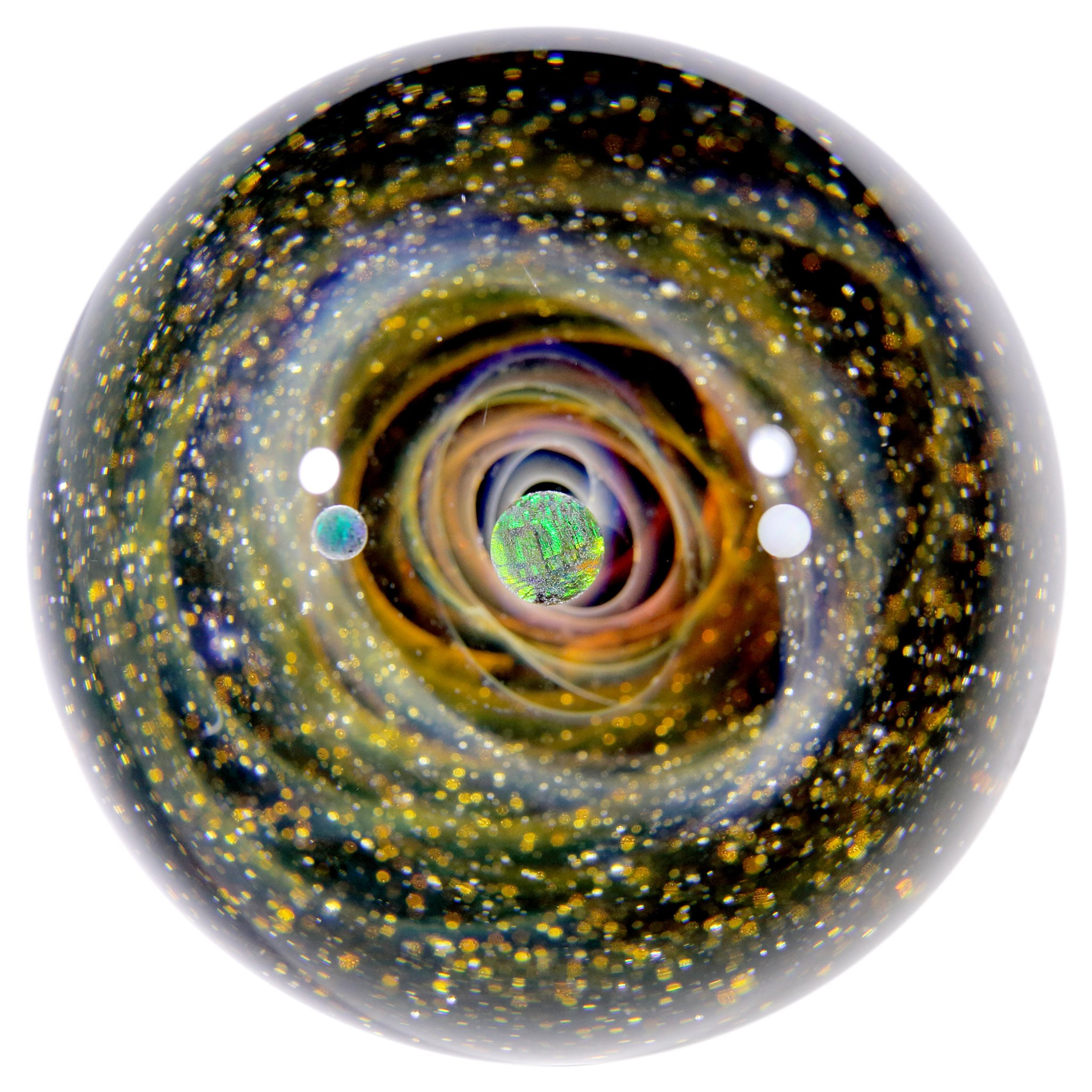 宇宙ガラス 26mm Galaxy Glass Pendant 宇宙ガラスペンダント (螺旋状銀河） no