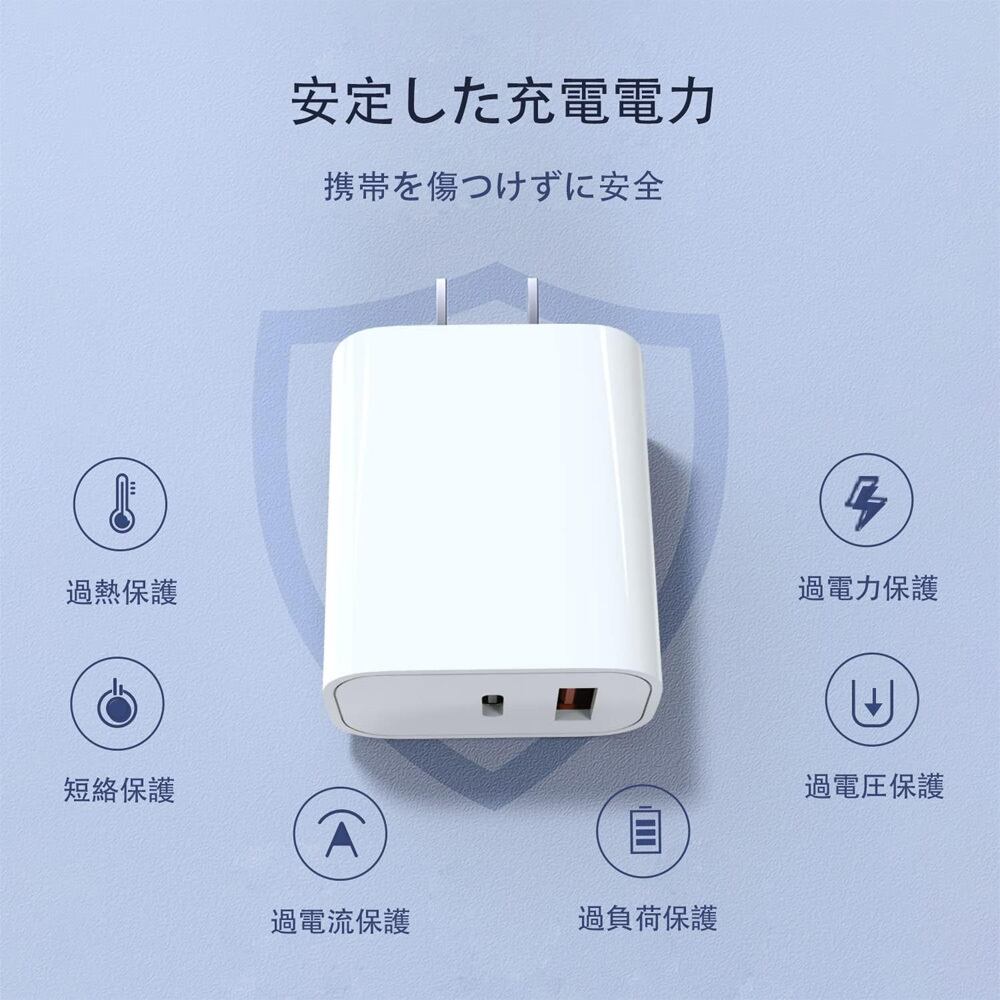 cdqxset03 iPhone 充電器 セット 30W PD充電器 USB Type-C to