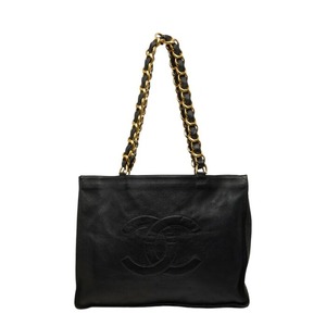 シャネル ココマーク チェーン トートバッグ 肩掛け ブラウン レザー レディース CHANEL 【中古】