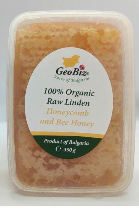 2.1kg. 350gx6個リンデンコムハニー巣蜜.生オーガニックリンデン