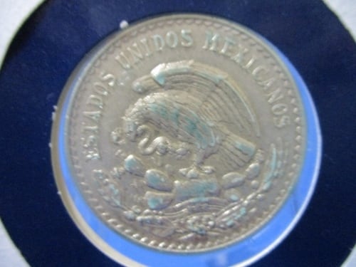 メキシコ 1ペソ銀貨☆1947年／極美品／ホセモレロス／アンティーク