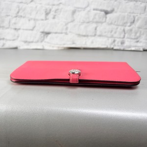 HERMES エルメス ドゴン レザー 長財布 ピンク A-14291