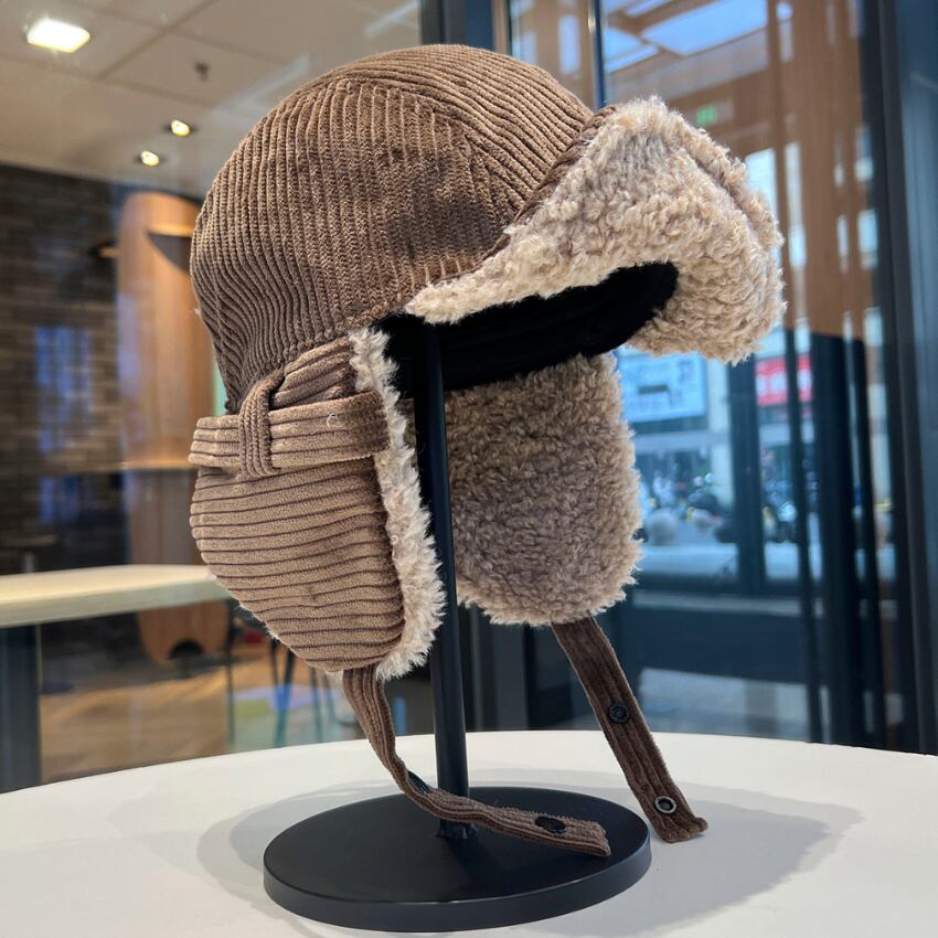 ear-flap corduroy cap　J00288