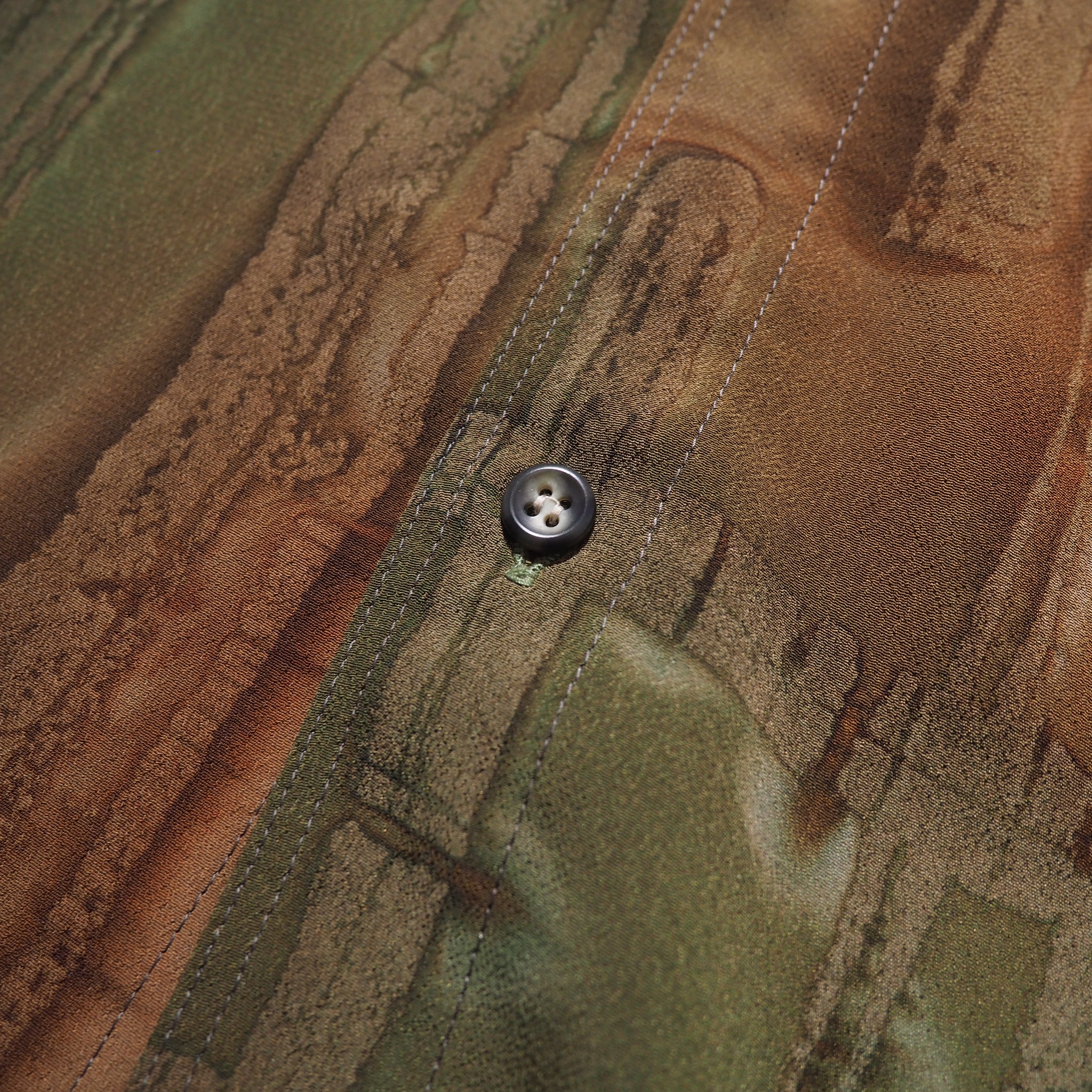 1980 - 90s ” 滲み ” Geometric patterns vintage Drape loose shirt