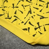pattern cut off half sleeve sweat