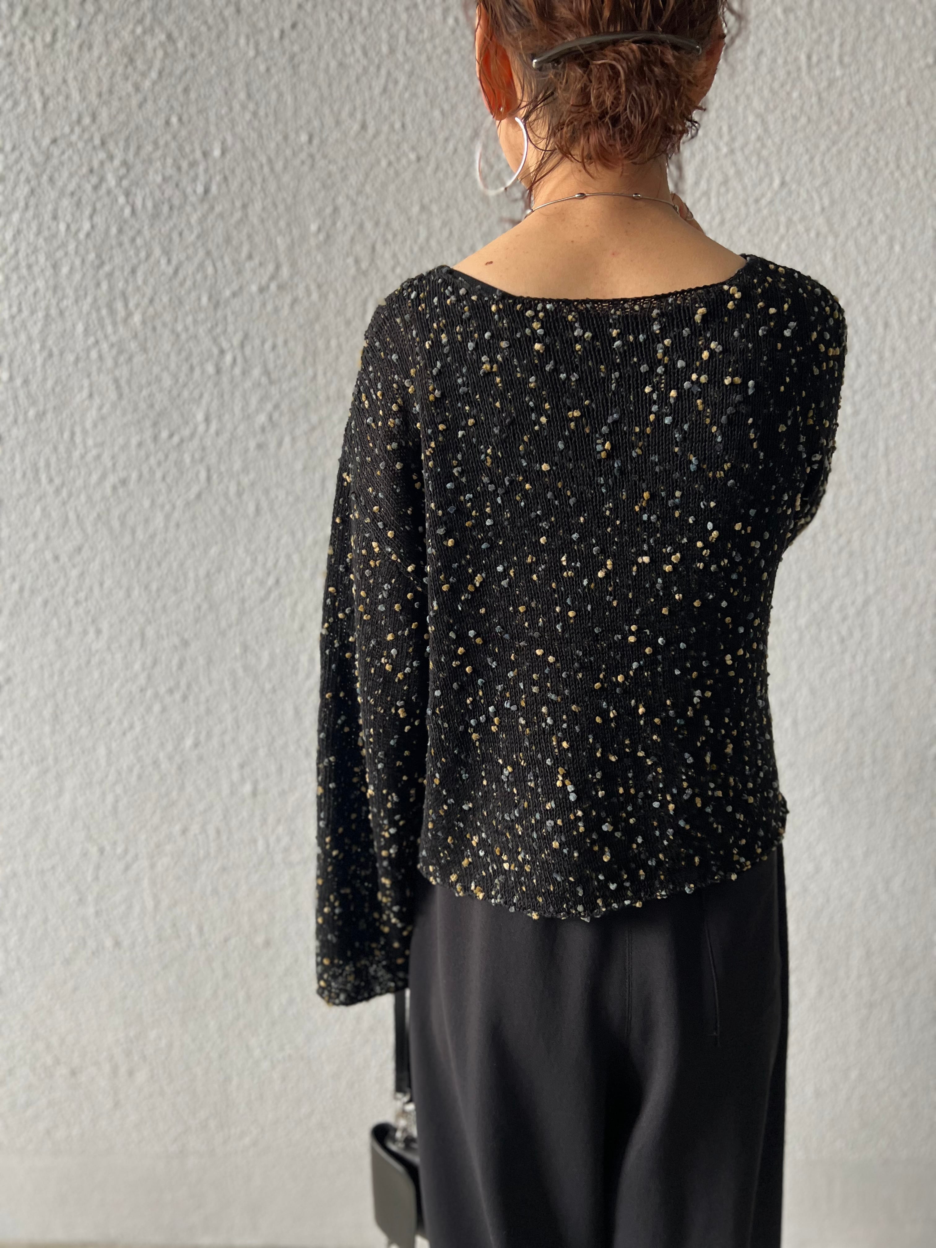 【SELECT】ponponヤーンワイドスリーブプルオーバー