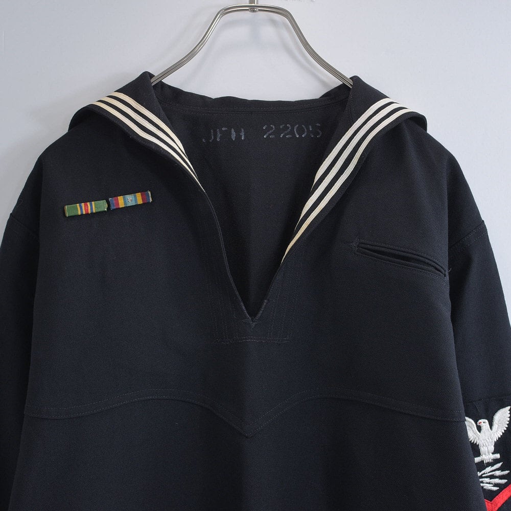 89年納入 U.S.NAVY アメリカ海軍 実品 ウール セーラーシャツ 海 89年納入 U.S.NAVY アメリカ海軍 実品 ウール セーラーシャツ 海
