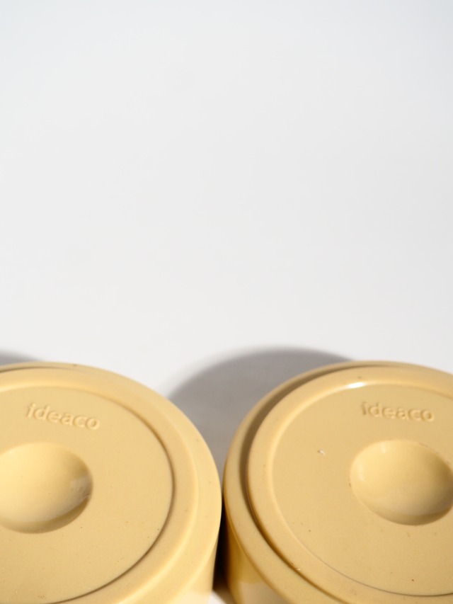 cream stacking plastic ashtrays