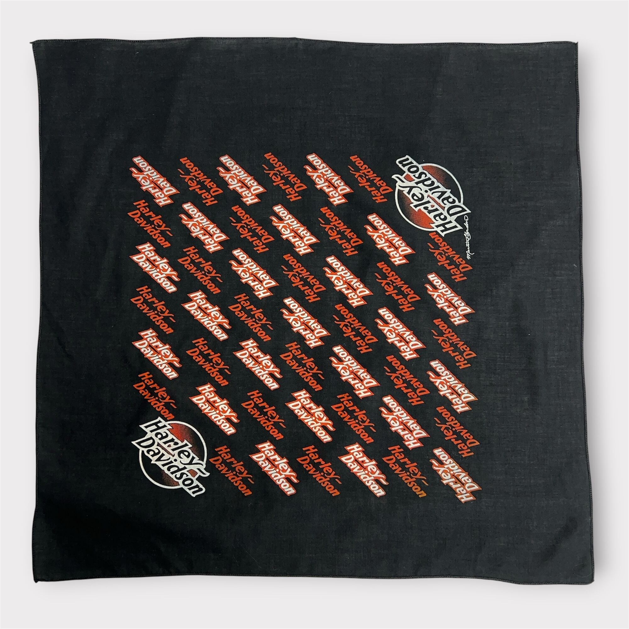 90's~ Harley-Davidson BLACK BANDANA 90年代 00年代 ハーレー