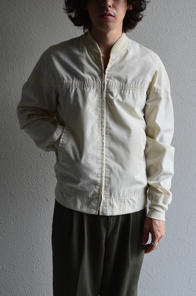 Sears 1970's Derby Jacket Ivory Light Cotton Cloth TALON Zipper  シアーズ 70s ダービージャケット 棒タロン