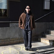 YASHIKI(ヤシキ)Sekkei mohair Cardiganコーディネート