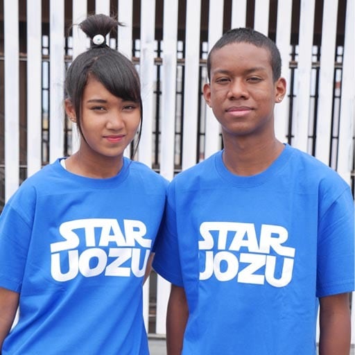 STAR UOZU　Tシャツ　ブルー×ホワイト