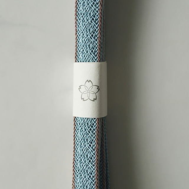 【和小物さくら・帯締め】瓶覗×焦茶色　綾高麗リバーシブル夏用帯締め　No.250715②