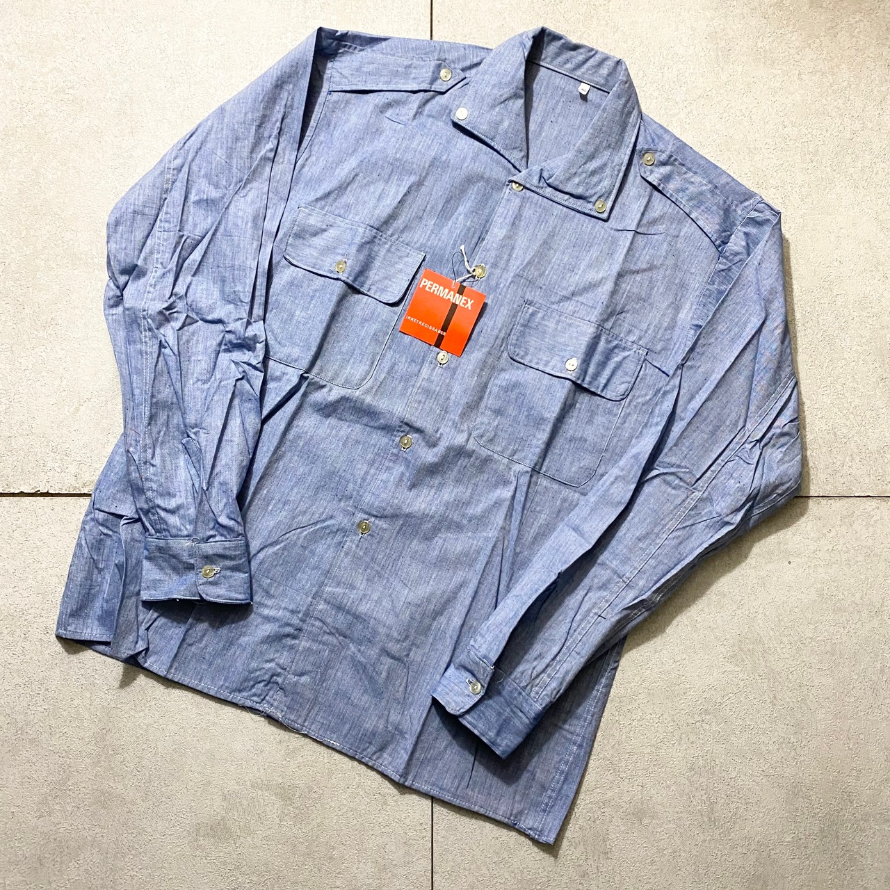 NOS vintage 1970’s french chambray shirt