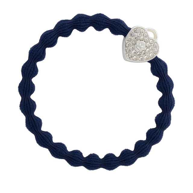 Silver Heart Lock Navy_32-2-002